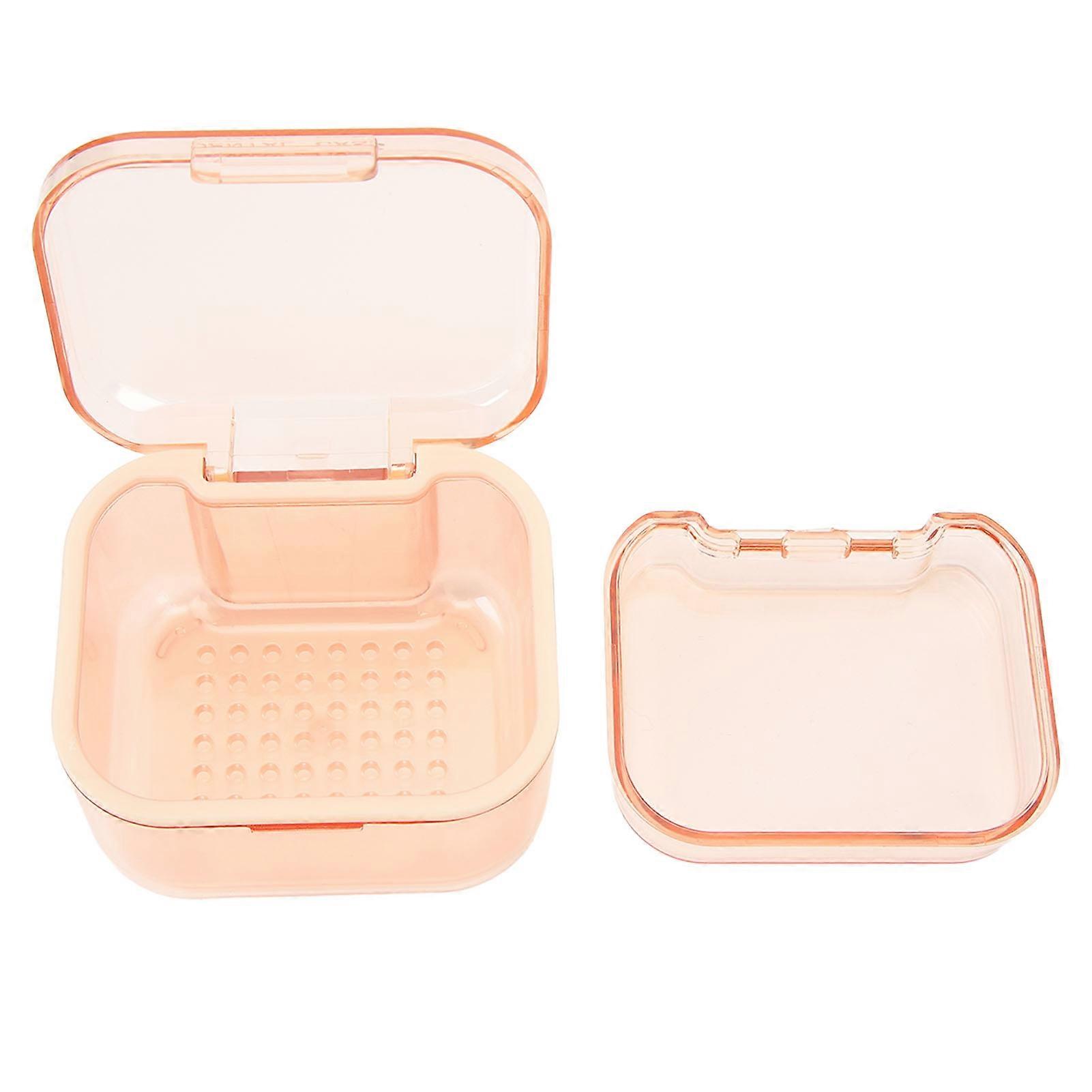 Denture Case Multifunctional Durable Hygienic Portable False Teeth Storage Box Denture Cup With Strainer