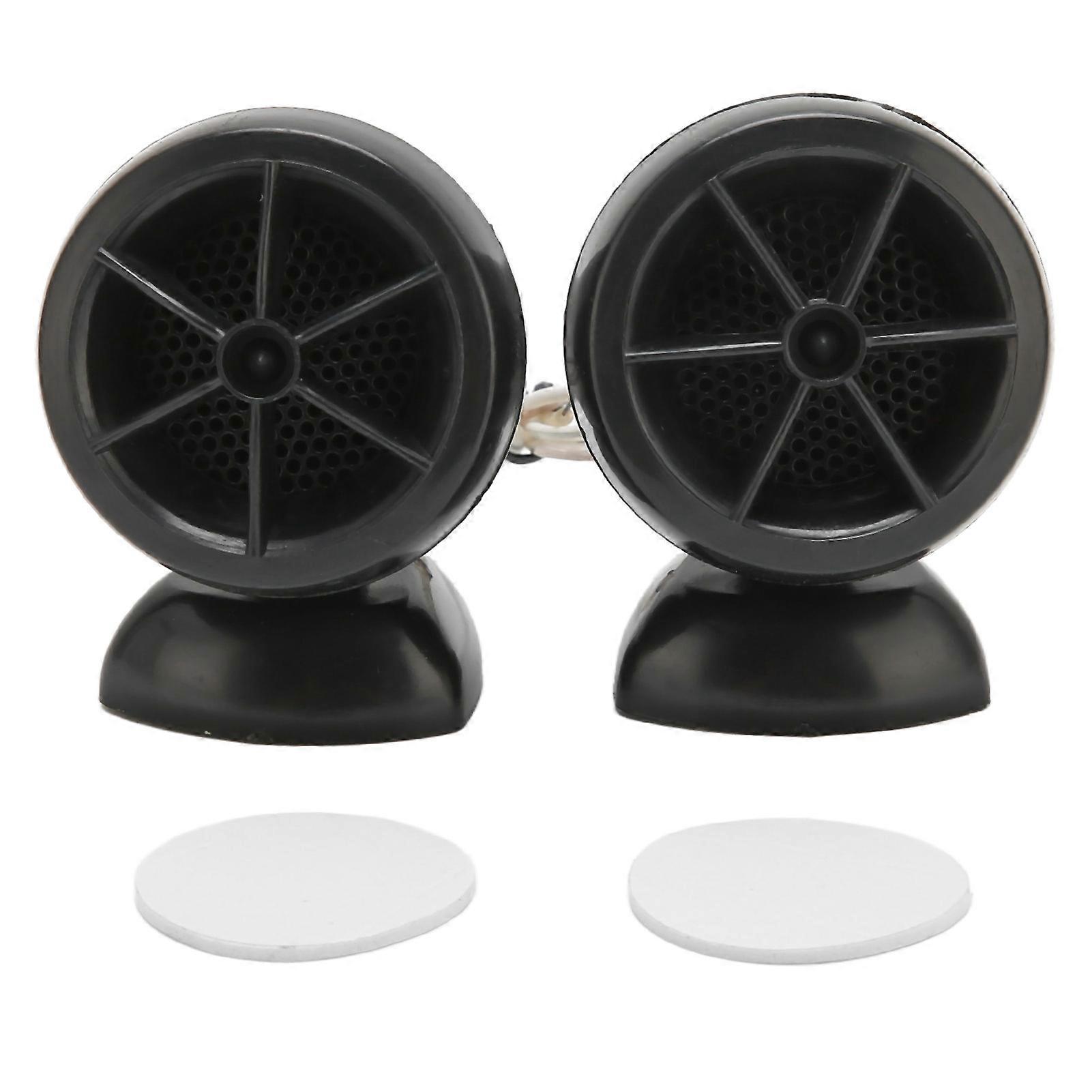 2pcs Dome Tweeter 1200W Loudspeaker High Sensitivity Universal for Car Audio Systems Black