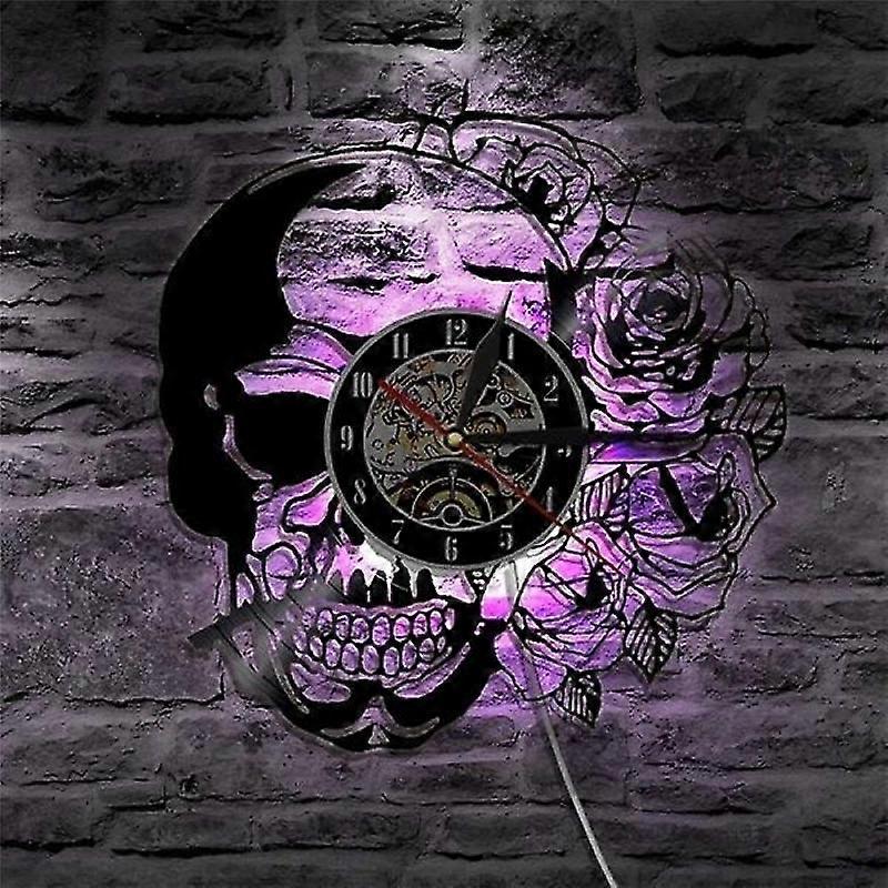 Barsinfi Led Wall Clock Modern Design Retro Clock Vinyl Record Wall Clock