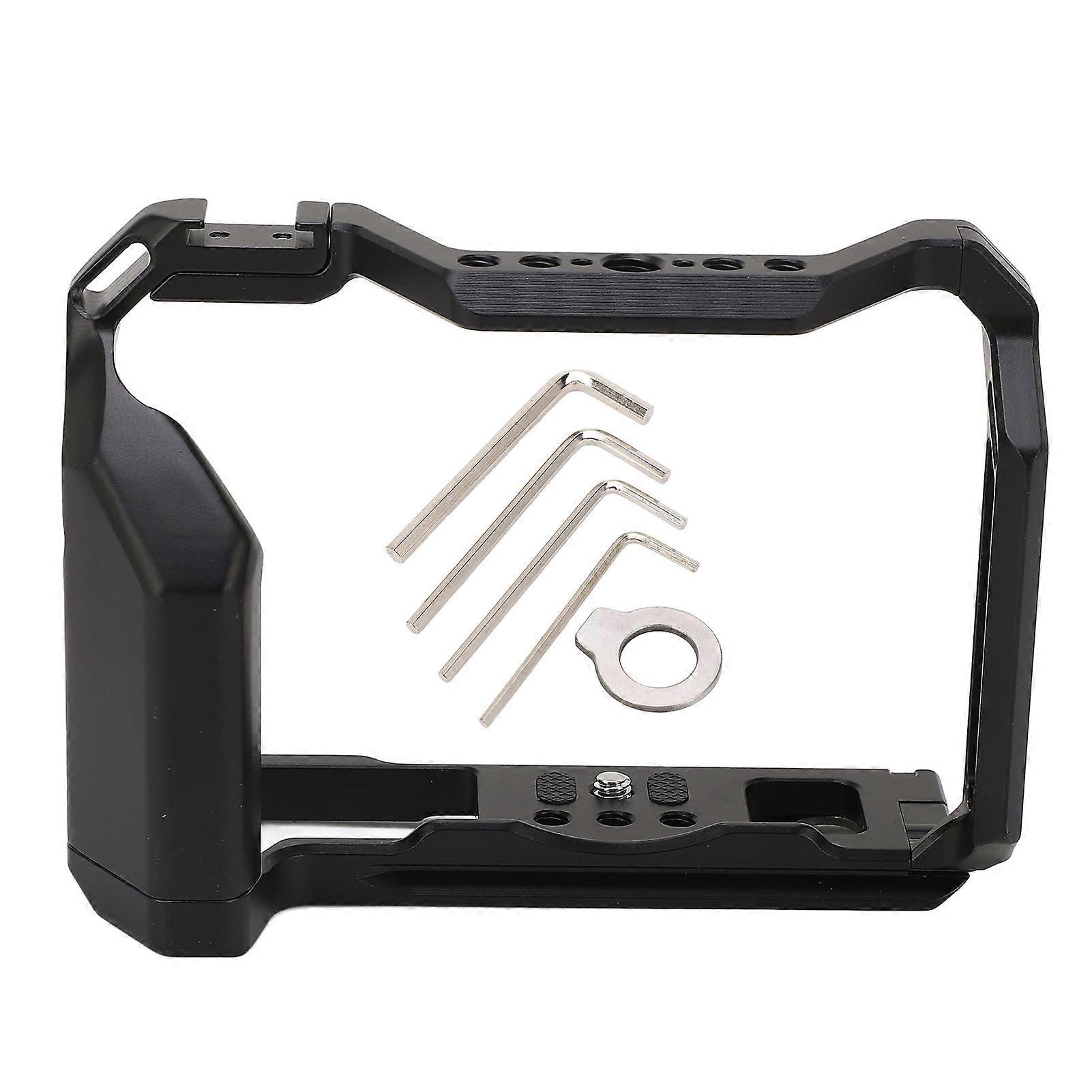 Camera Video Cage Handheld Camera Rig Quick Mount With 1/4 3/8 Threaded Holes Cold Shoes For Fujifilm XT5 Camera