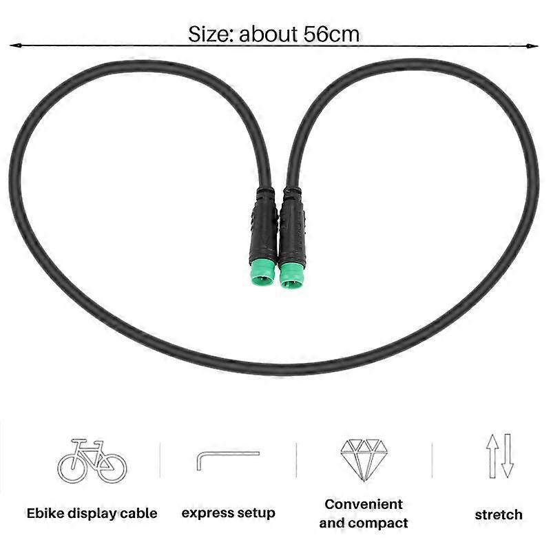 Electric Bicycle Ebike 5 Pin Male to Male Display Extension Cable Connector for Mid Motor BBS01/BBS02/