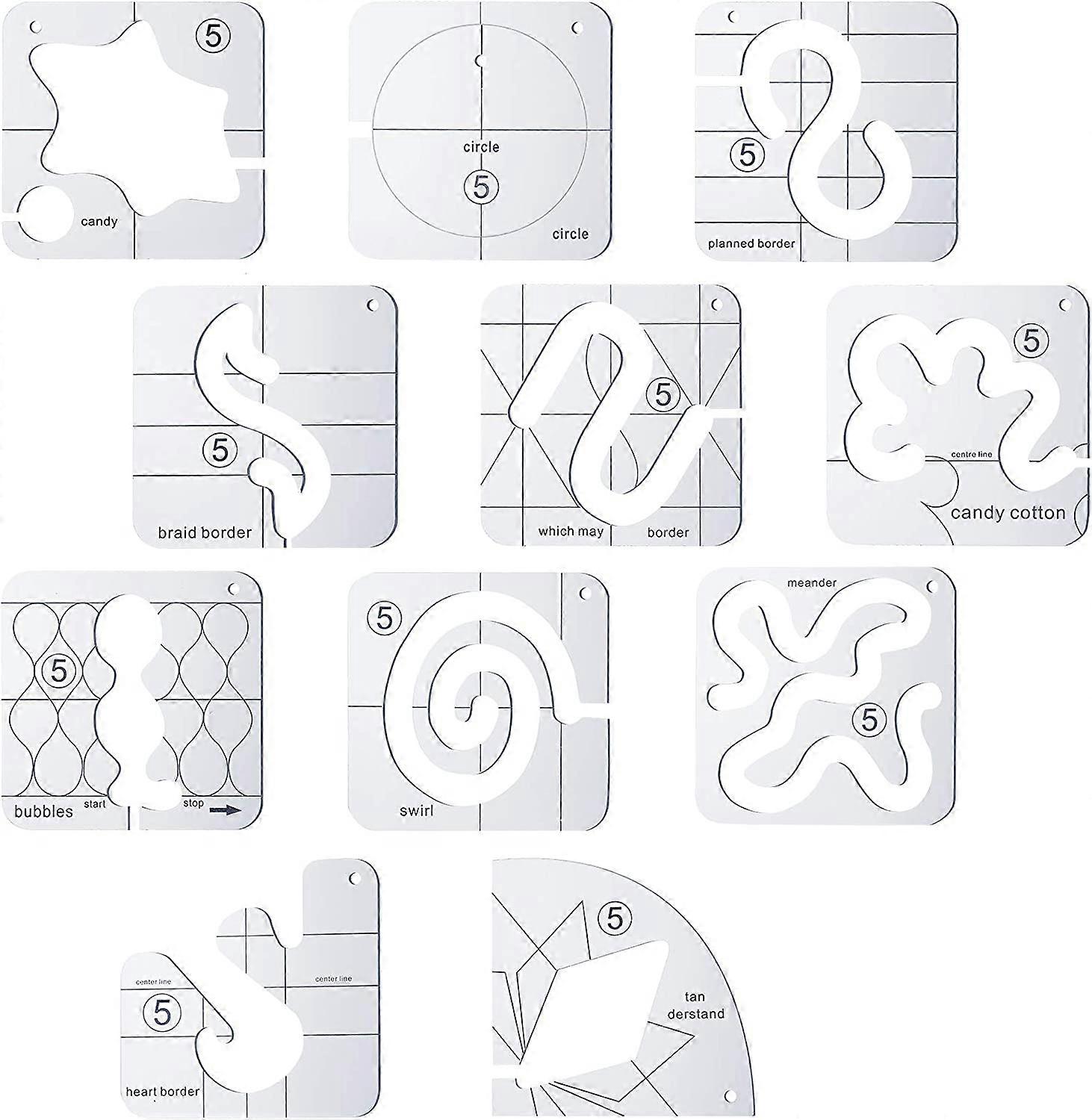 Motion quilting templates