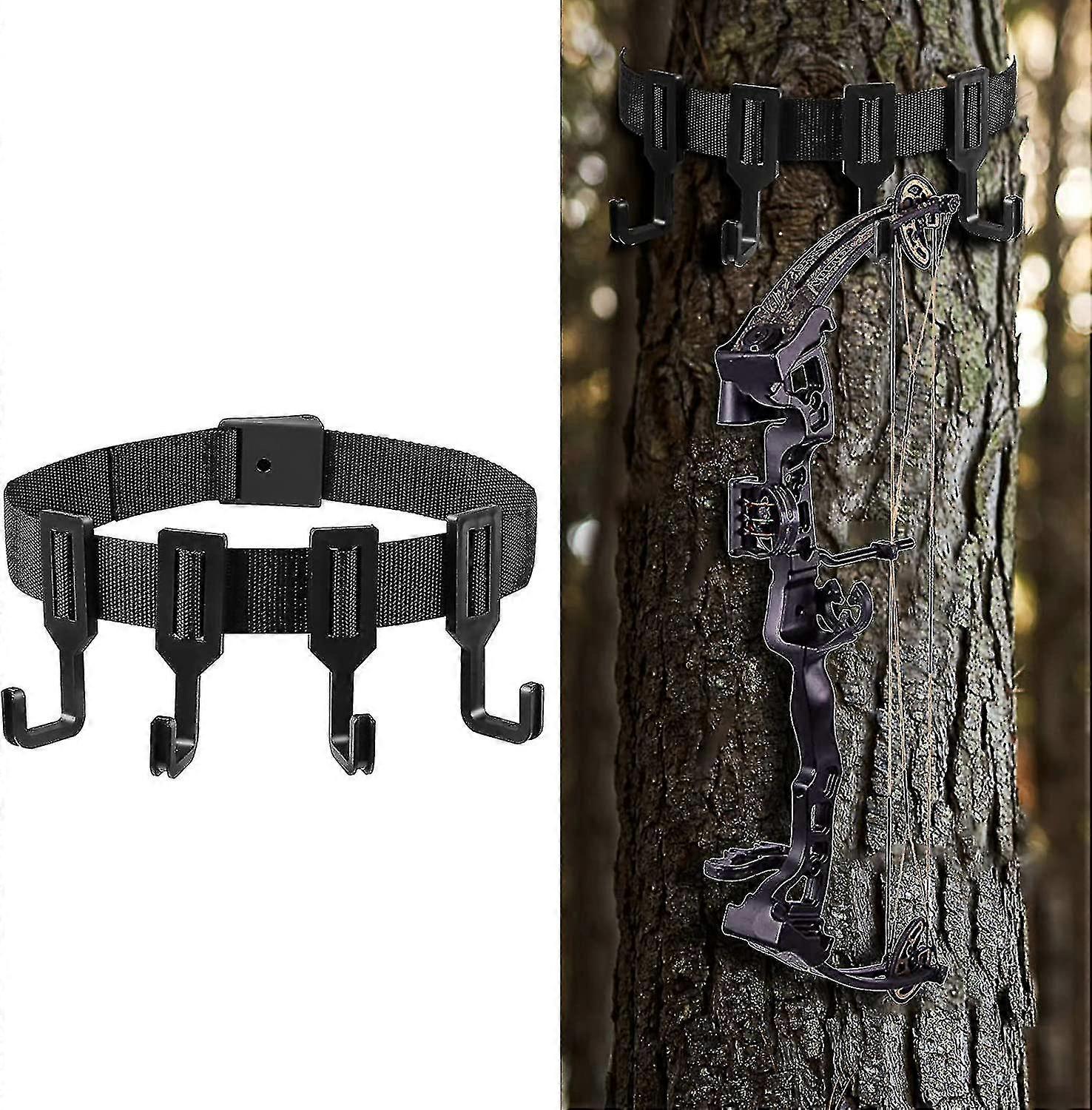 الشماعات حزام Treestand مع 4 خطافات ، في الهواء الطلق شجرة حامل القوس وشماعات والعتاد للصيد والتخييم والمشي لمسافات طويلة