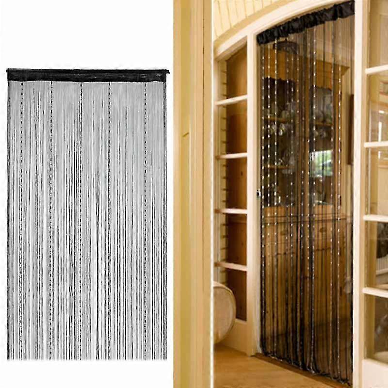 1x2m Romantic Solid Color Fringe Beads Chain Door Curtain String Drape