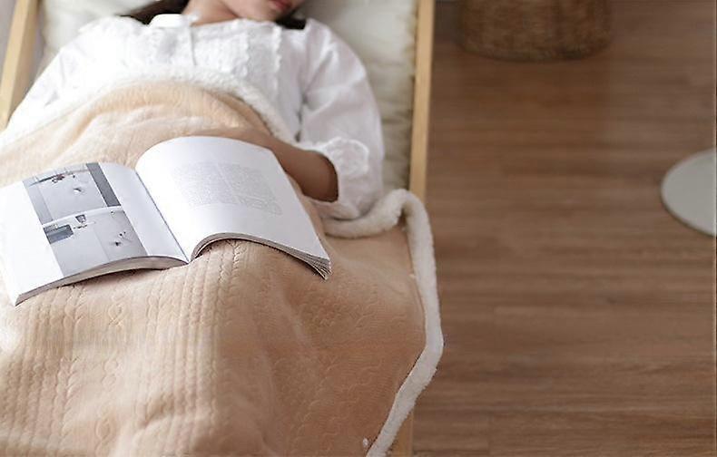 Detachable hooded cloak blanket winter thick lamb wool