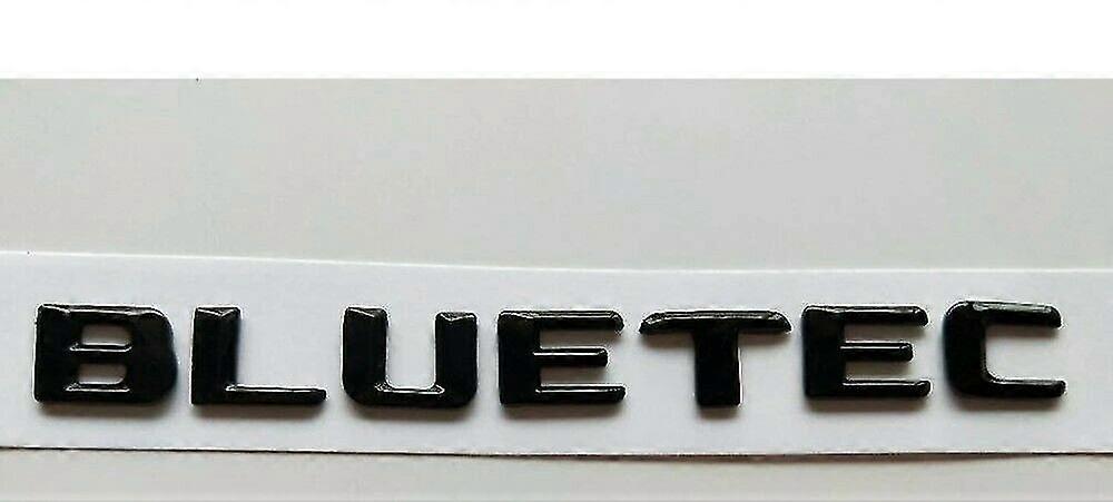 Bluetec mercedes rear lettering for lid, c e gl ml g v class, badge, gloss black