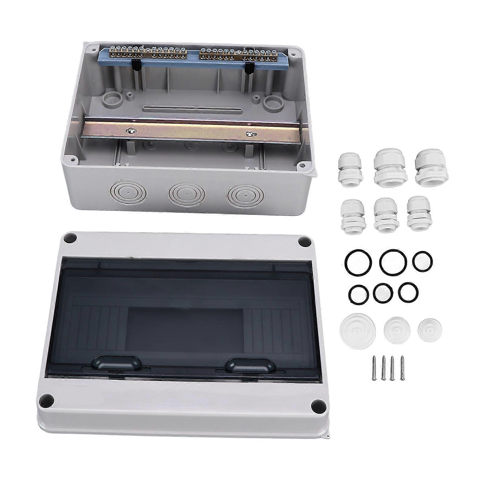 IP65 Waterproof Distribution Box 12 Way Plastic Electronic Junction Case for Circuit Breaker