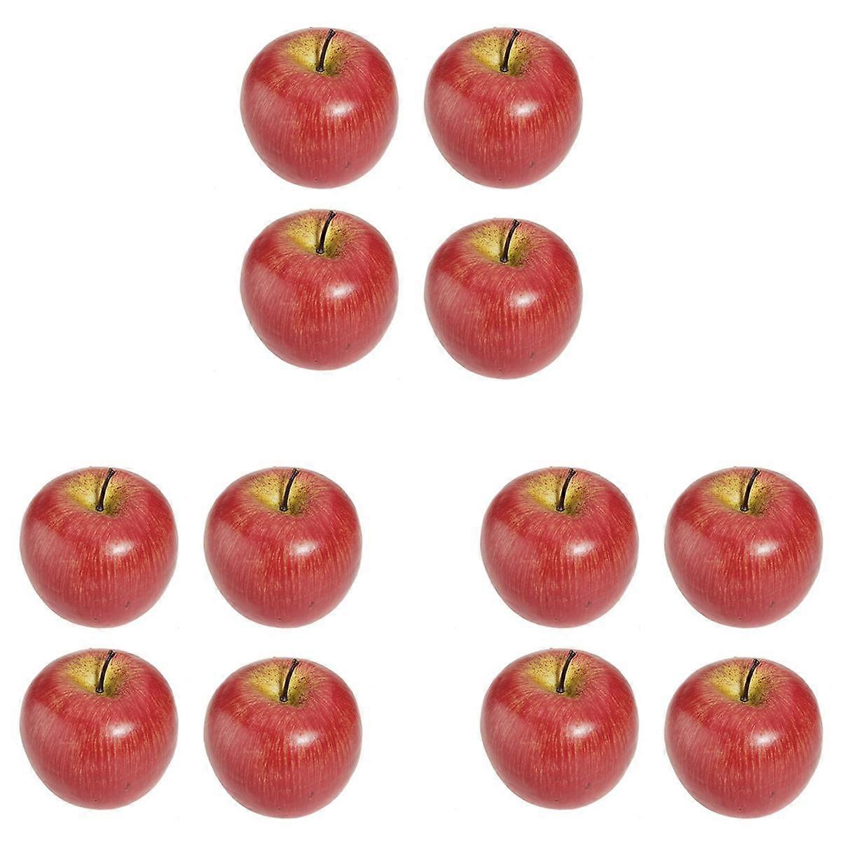 12 Large Artificial Red Apples-Decorative Fruit