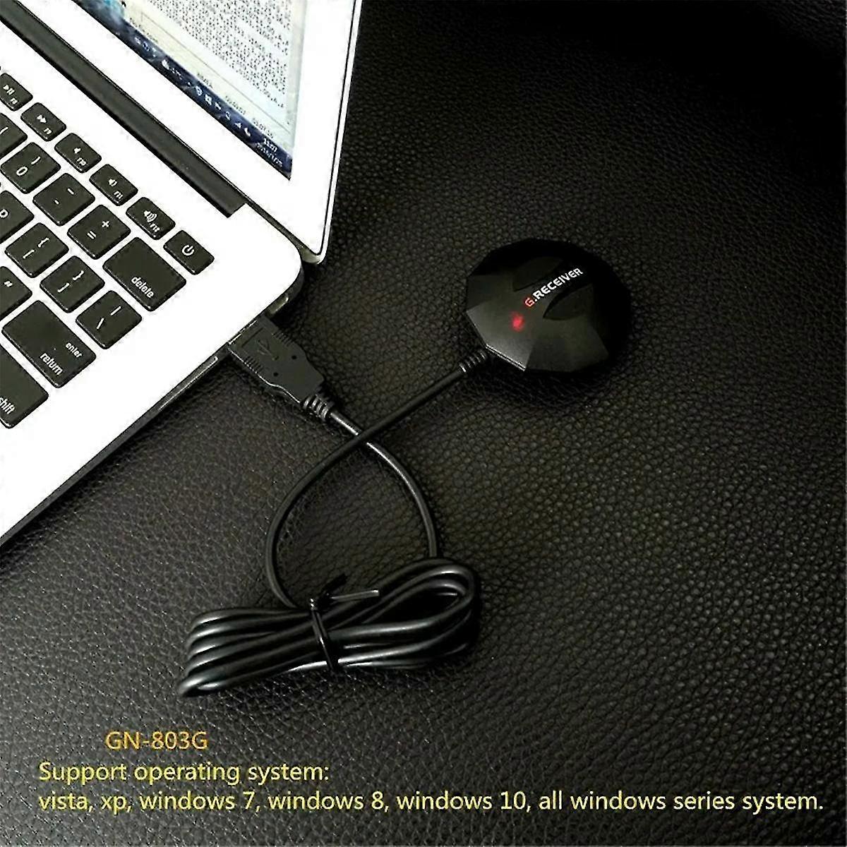 Diheohg Récepteur USB GPS/GLONASS GN-803G - Module GNSS Précis Avec Antenne Intégrée, Compatible NMEA 0183, Remplace BU-353S4
