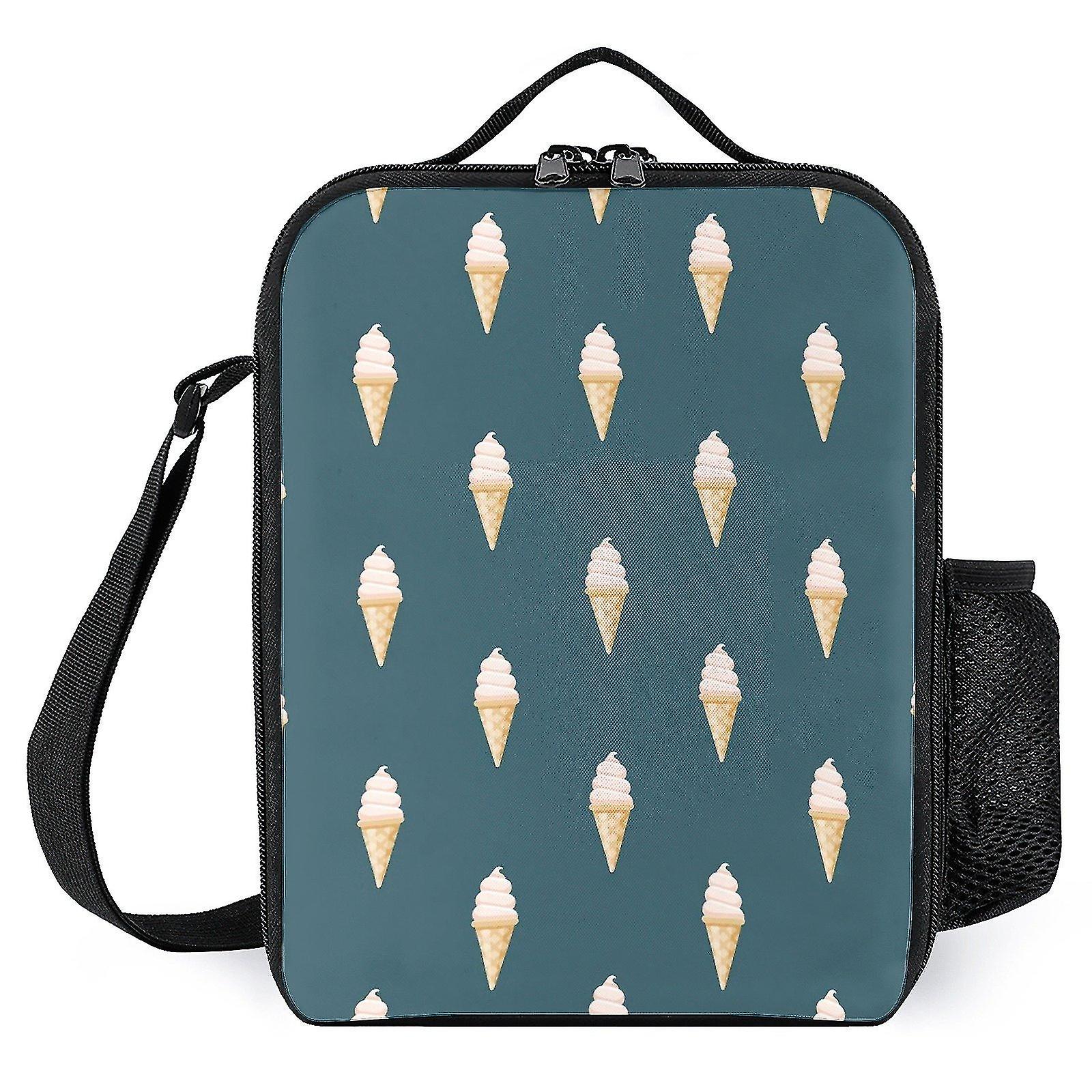 Lunch Boxes Totes Summer Ice Cream Cone Pattern Printed Lunch Bags