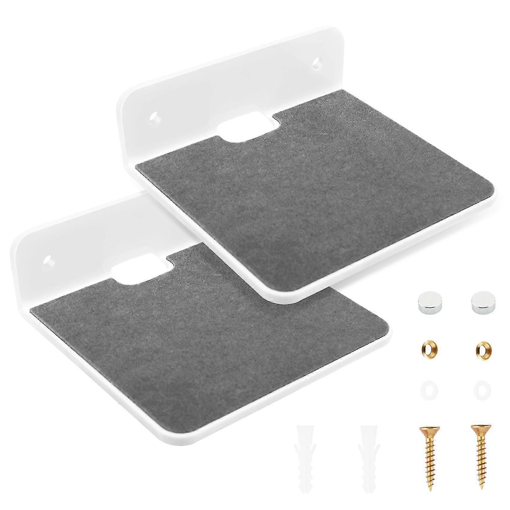 2Pack Wall Shelf Speaker Stand, Acrylic Wall Mount Display Shelf for Bluetooth Speaker, Webcam, Cel