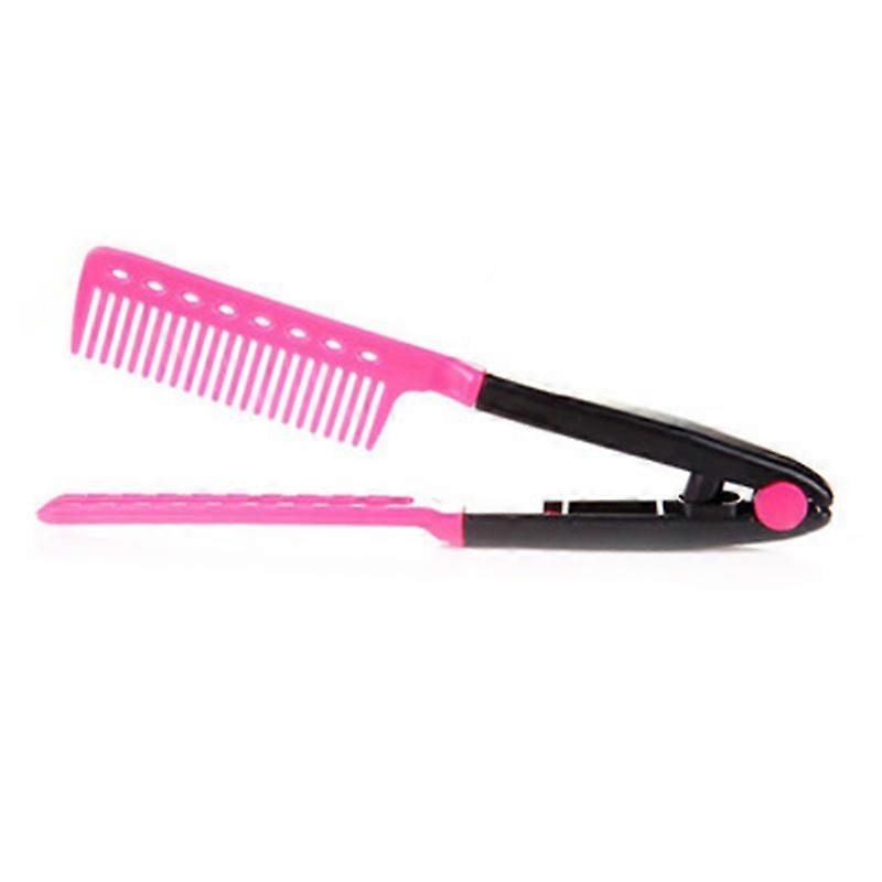 V Type Hair Straightener Comb Anti-static DIY Brush Salon Haircut Styling Tool New