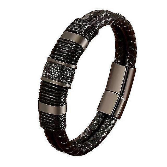 Woven Rope Wrap Less Steel Men's Blet Double-layer