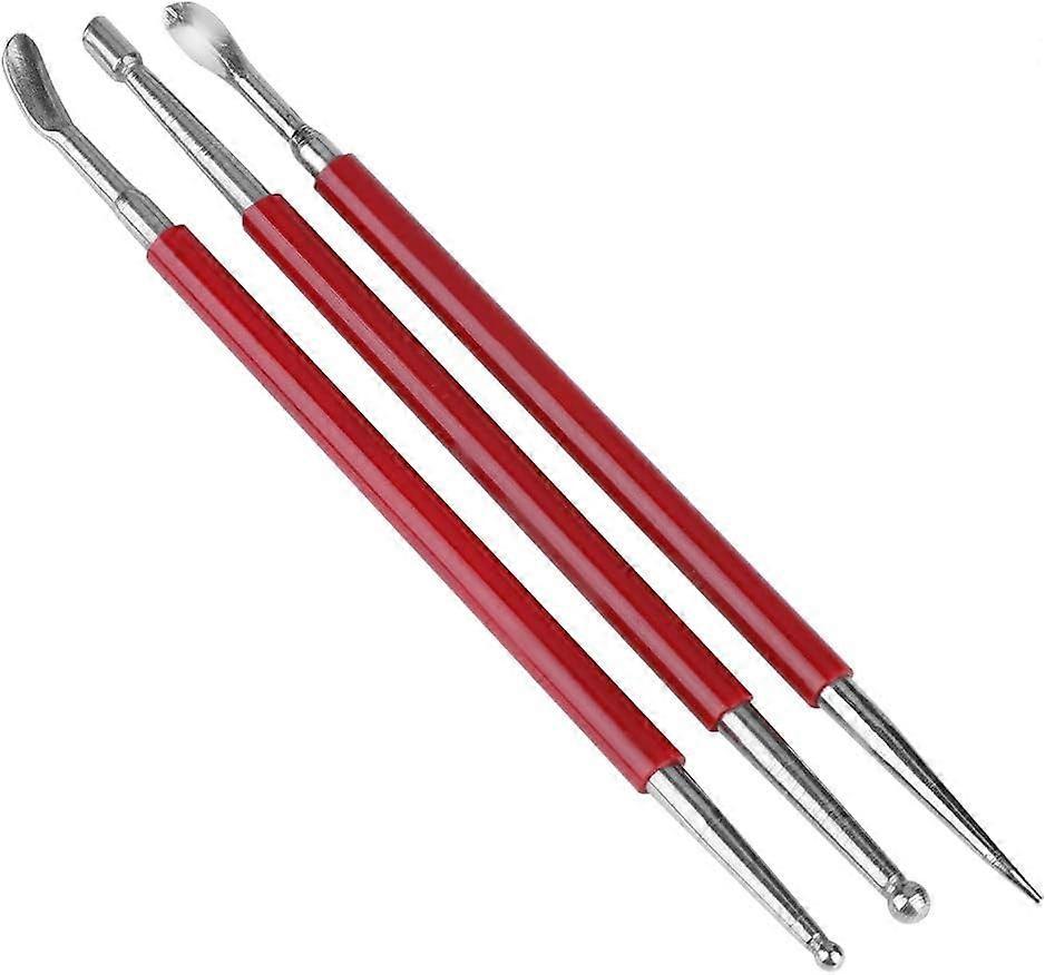 Leather Press Rub Tools Modeling Tools Leather Craft Tools Spoon Leather Burning Tools 3PCS,2024 Ping