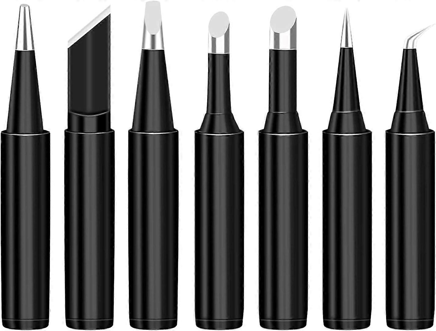 900M-T Series Soldering Iron Tip, Nickel Plated Copper Soldering Iron Tip, Replaceable Soldering Iron Tip, for Soldering Rework Station Tips Welding T