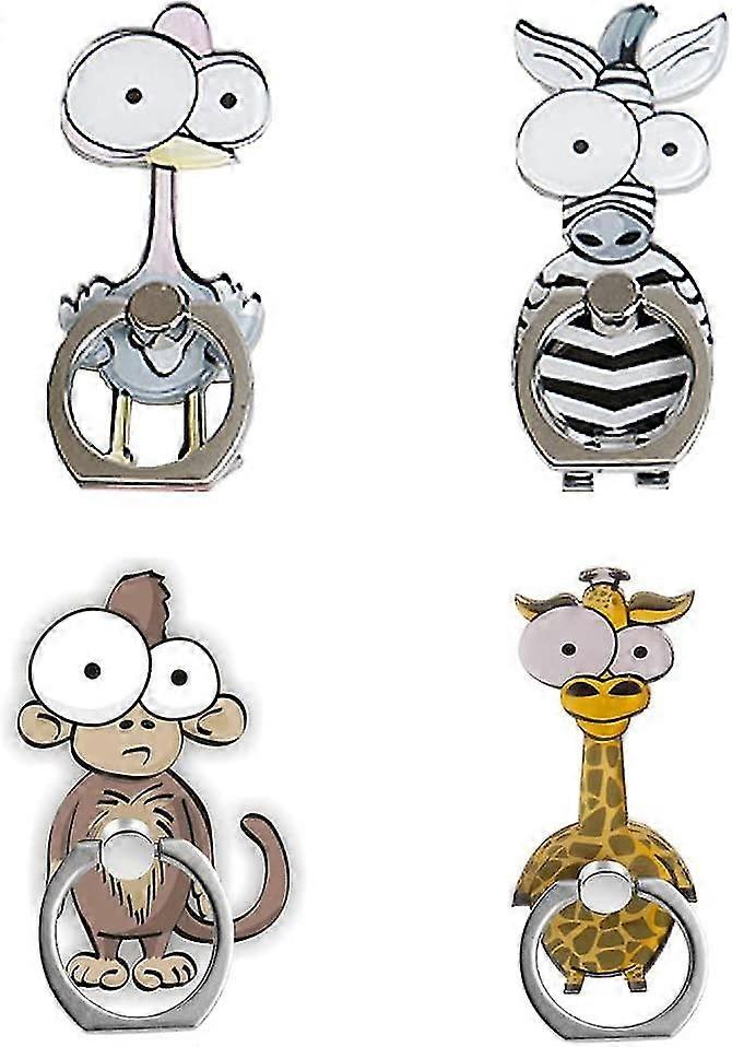 4ピース電話リングホルダー、金属リングホルダー360回転リンググリップ携帯電話ホルダー、タブレットホルダー、カーホルダー用