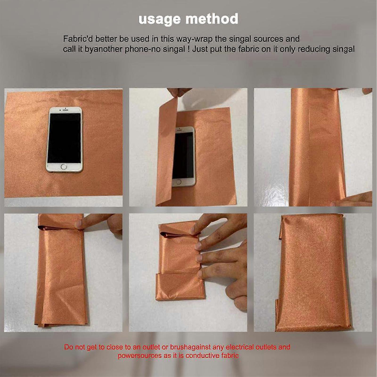 EMF Protection Faraday Blanket - 36"x30" Radiation Blocker For Laptop & Cell Phone Use, Copper-Nickel Fabric