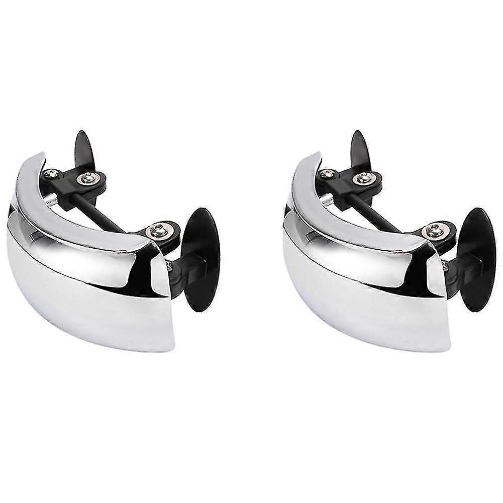2x Universal Motorcycle Windscreen Rear View Mirror 180 Degree Rear View Mirror Blind Spot Mirrors