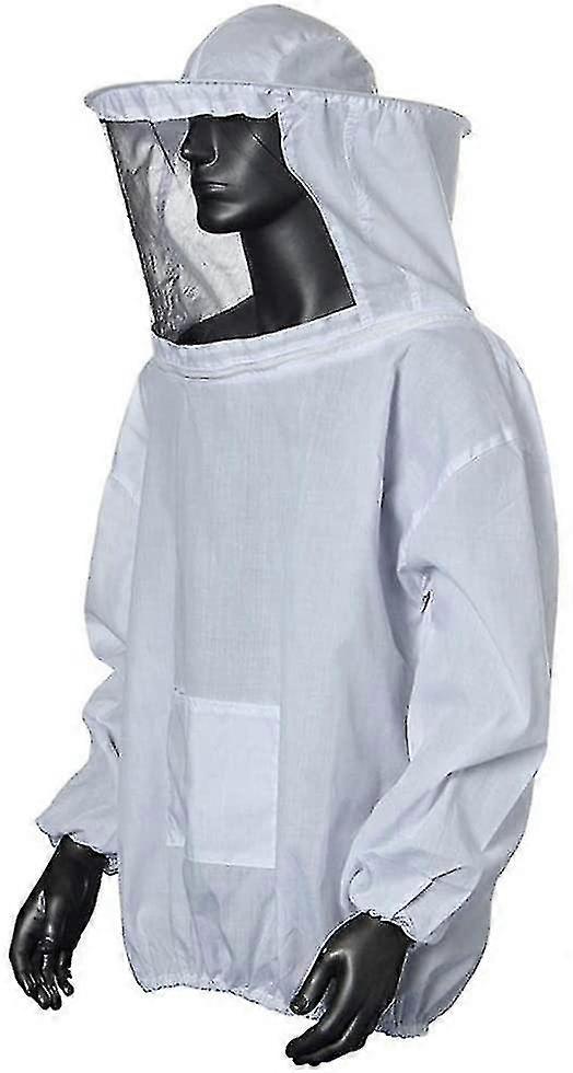 Beekeeper Jacket With Hat Professional Beekeeper Clothing(white)
