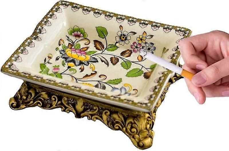 Ceramic Cigar Ashtray For Men Durable Solid Cigar Holder Large Heavy Outdoor Gla