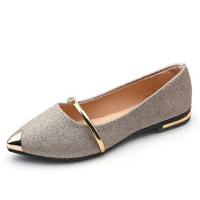 Flat flat shoes Flat casual heels with pearls