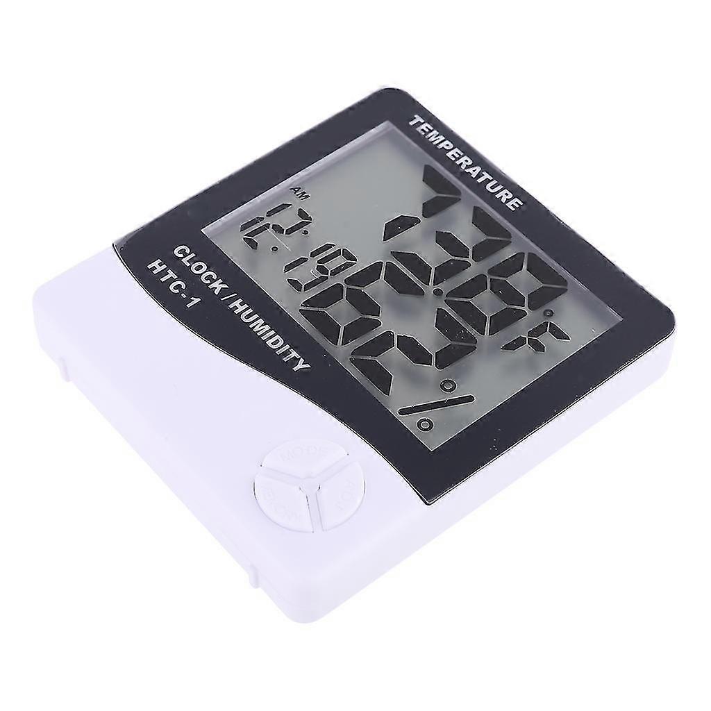 Mini Digital Lcd Temperature Humidity Meter Clock Indoor Hygrometer Thermometer