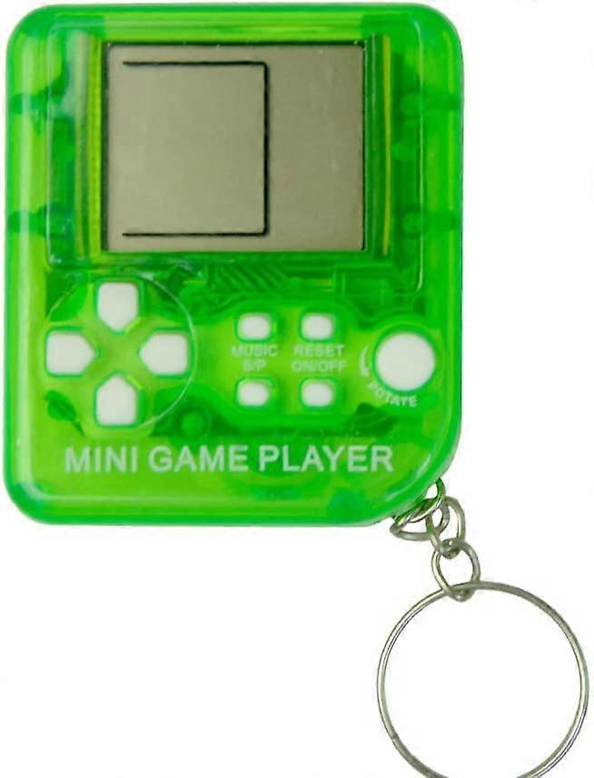 WENCY 1PCS Tetris Game Keychain Handheld Games Console Including 26 Games Portable Mini Retro Game Player decompression Toys Great for Kids Adults Tra