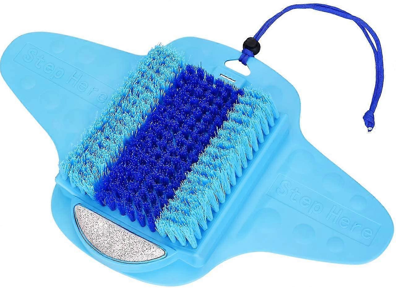 Shower Foot Scrubber With Pumice Stone, Foot Clean, Smooth, Exfoliate & Massager Without Bending In The Shower Or Bathtub, Foot Care To Dead Skin & Ca