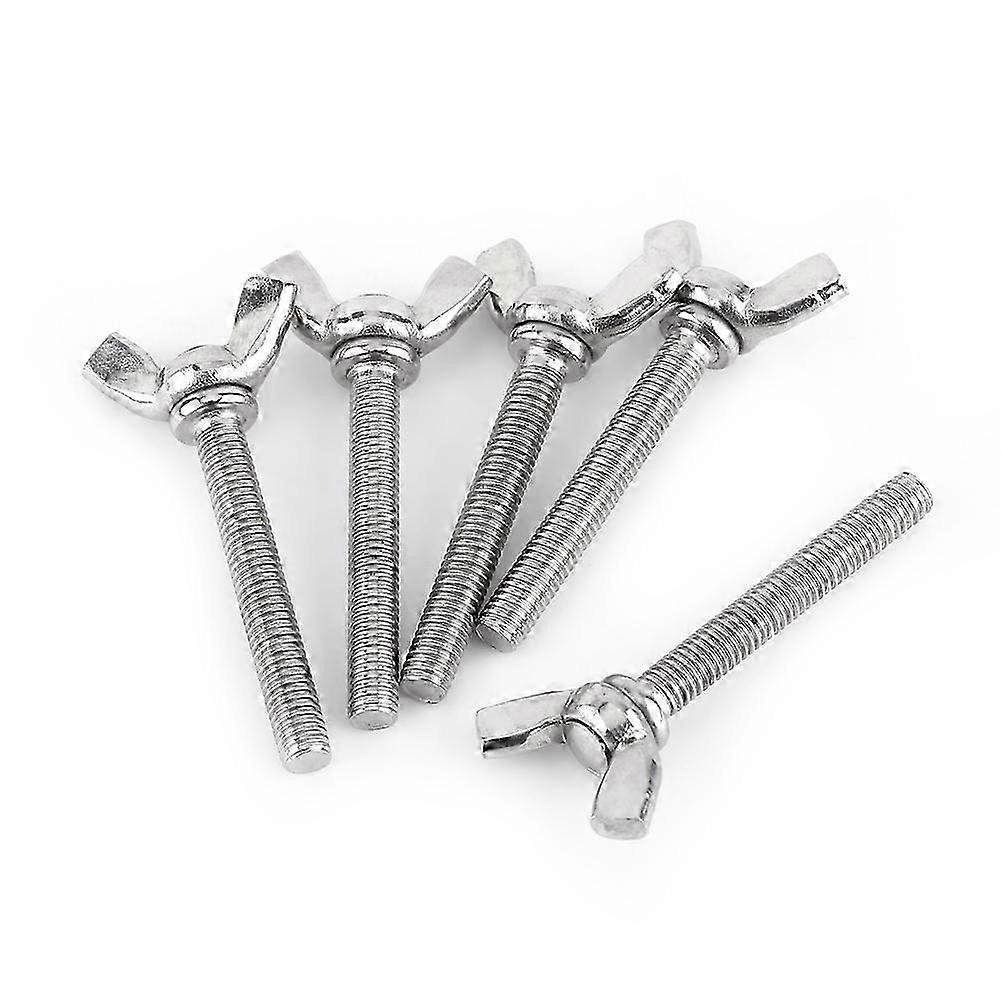 5 stuks M5 Vleugelbouten Vleugelschroef Roestvrij staal Vleugelbouten Schroef Duim Handschroeven [M5 * 10mm]