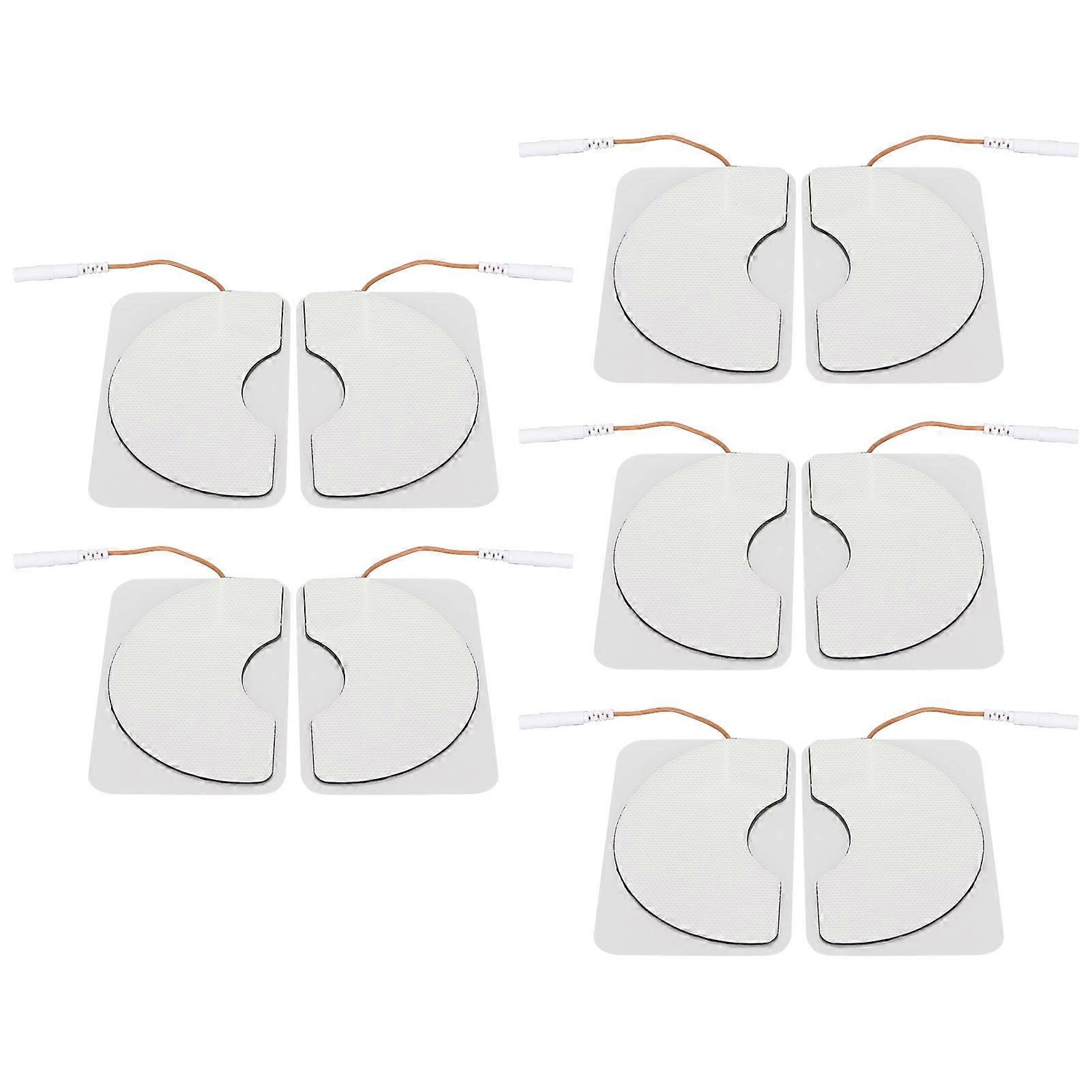 10pcs Massage Electrode Patches 6x10cm Reusable Low Impedance Electrode Pad for Breast Care 2.5 Port