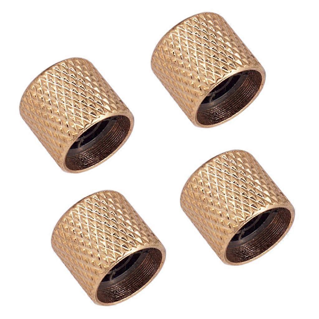 4 Pieces Electric Guitar Volume Tone Control Knobs Buttons Golden