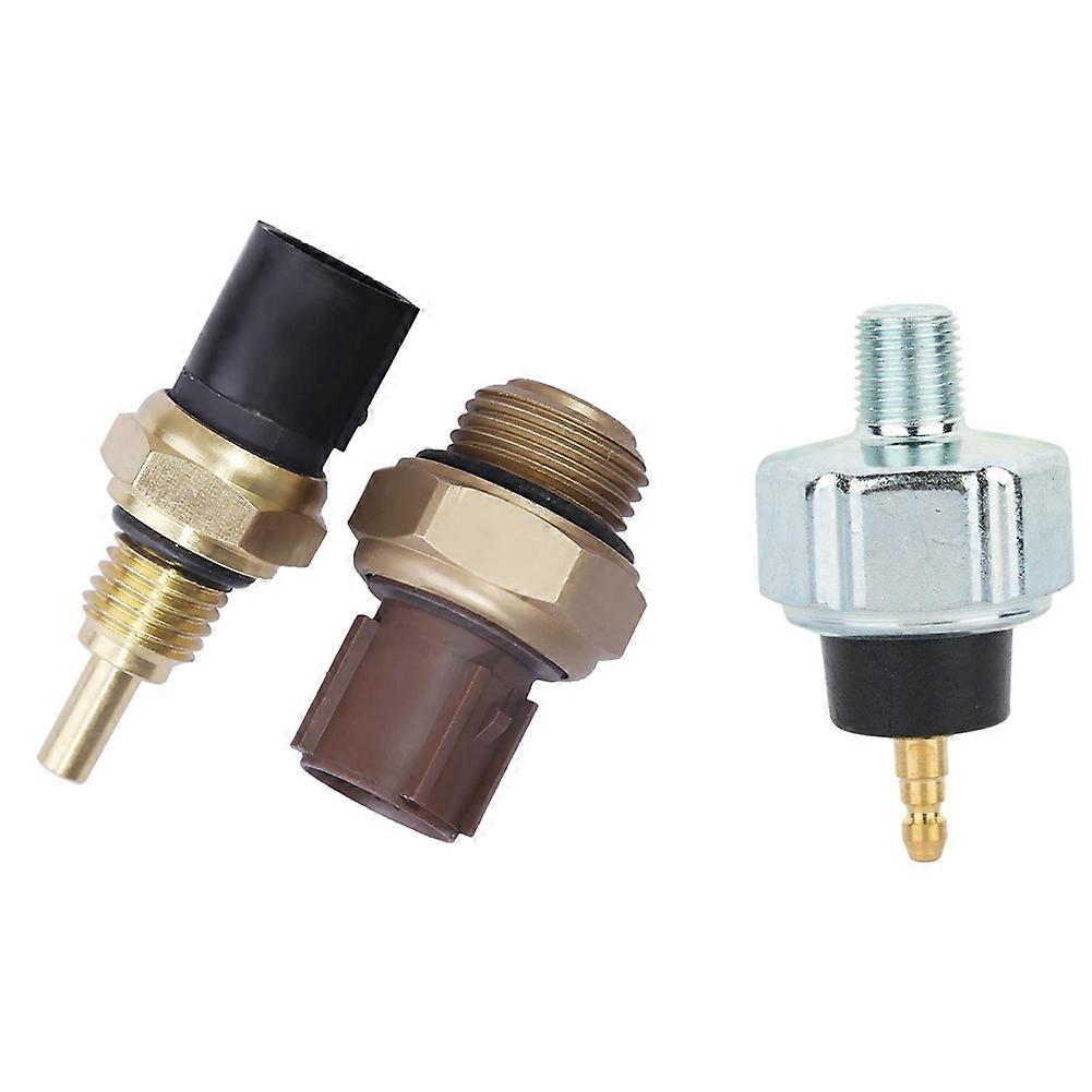 1 Set Coolant Temperature Sensor Switch & 1 Pcs Oil Pressure Switch Sending Unit Sensor Sender Ligh