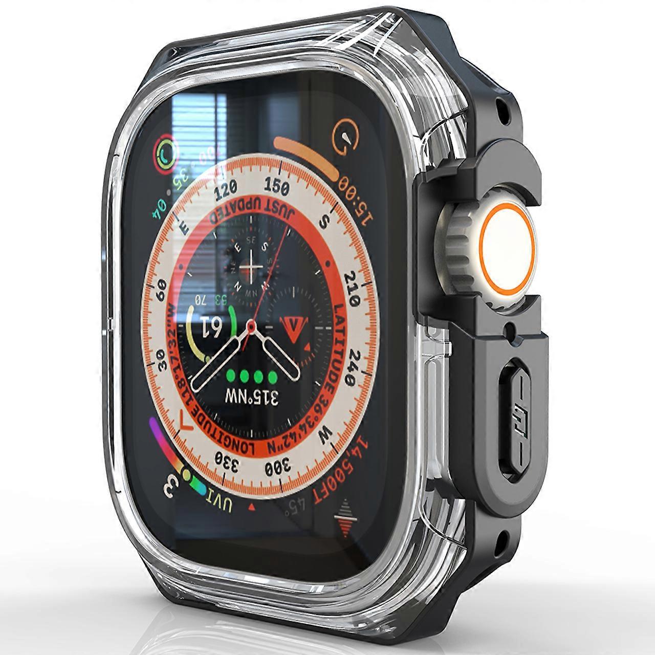 For Apple Watch Ultra 49mm/Ultra 2 49mm Watch Frame Case PC+TPU Smartwatch Edge Protector