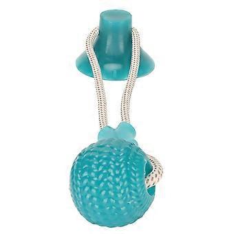 Suction Cup Dog Tug Toy for Teeth Cleaning Interactive Chewing Puppy Toy Green Ball Shape
