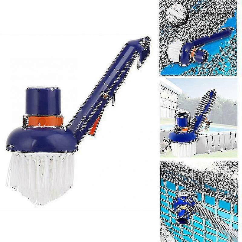 Swimming Pool Corner Vacuum Brush Best For Above Ground Inground Swimming Pools Spas Hot Tubs Fine,1pcs,blue