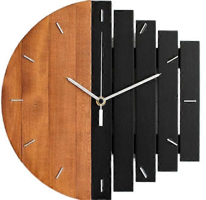 抽象的な産業スタイルミニマリスト大型壁掛け時計リビングルーム木製時計