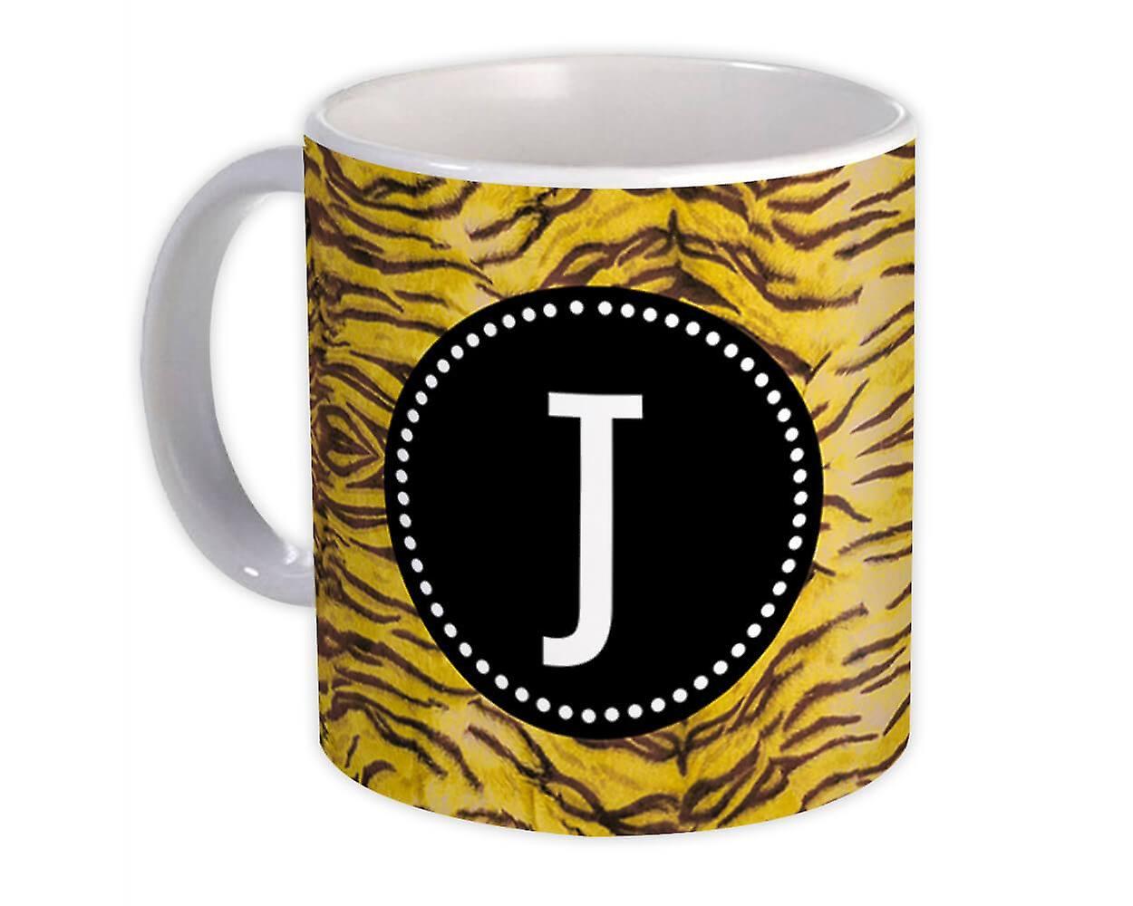 Mug cadeau: Monogram Letter J Tiger