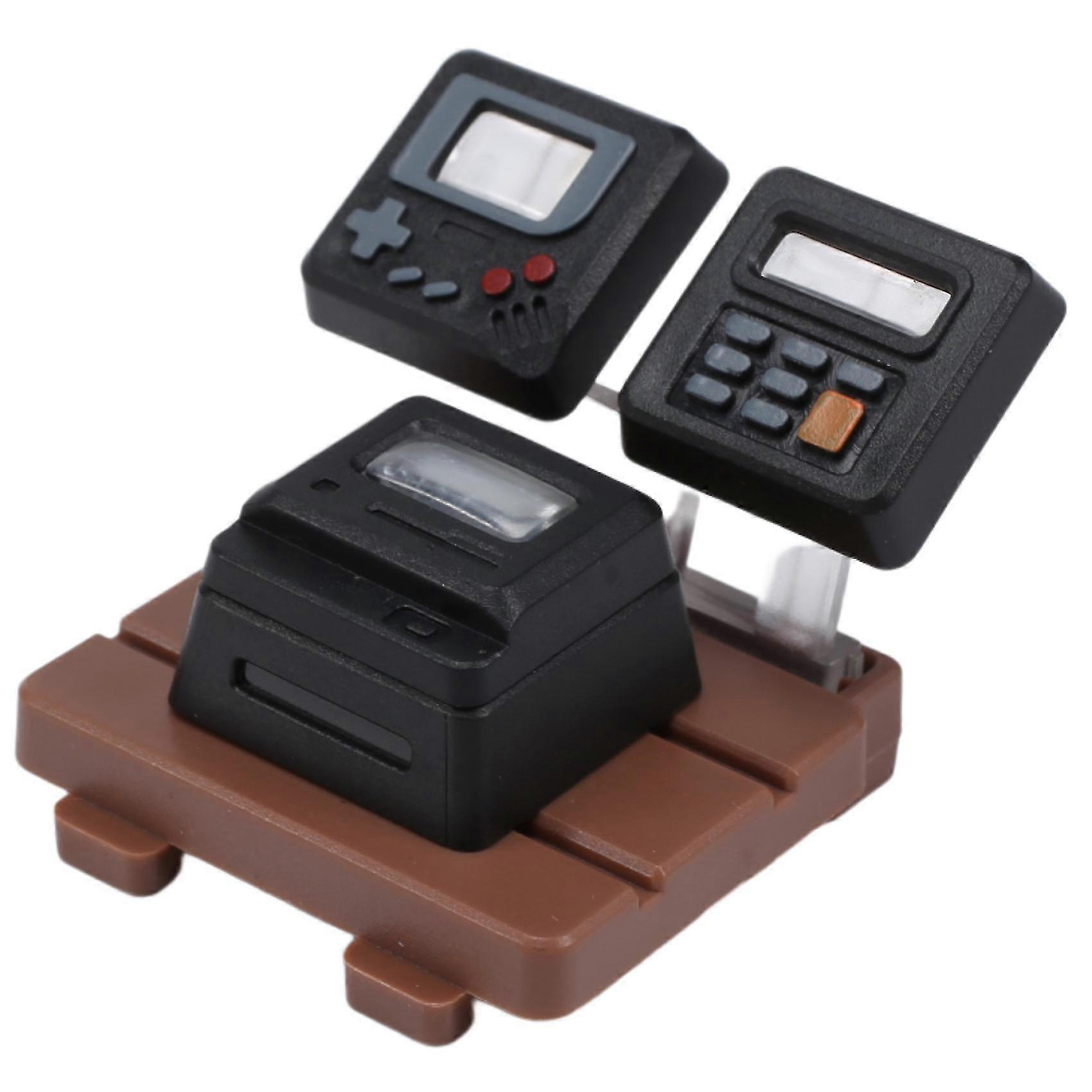 K-04 Keyboard Keycaps 3in1 For Mechanical Classic Retro Cute Key Cap Suit Cute Button Keycaps, Blac