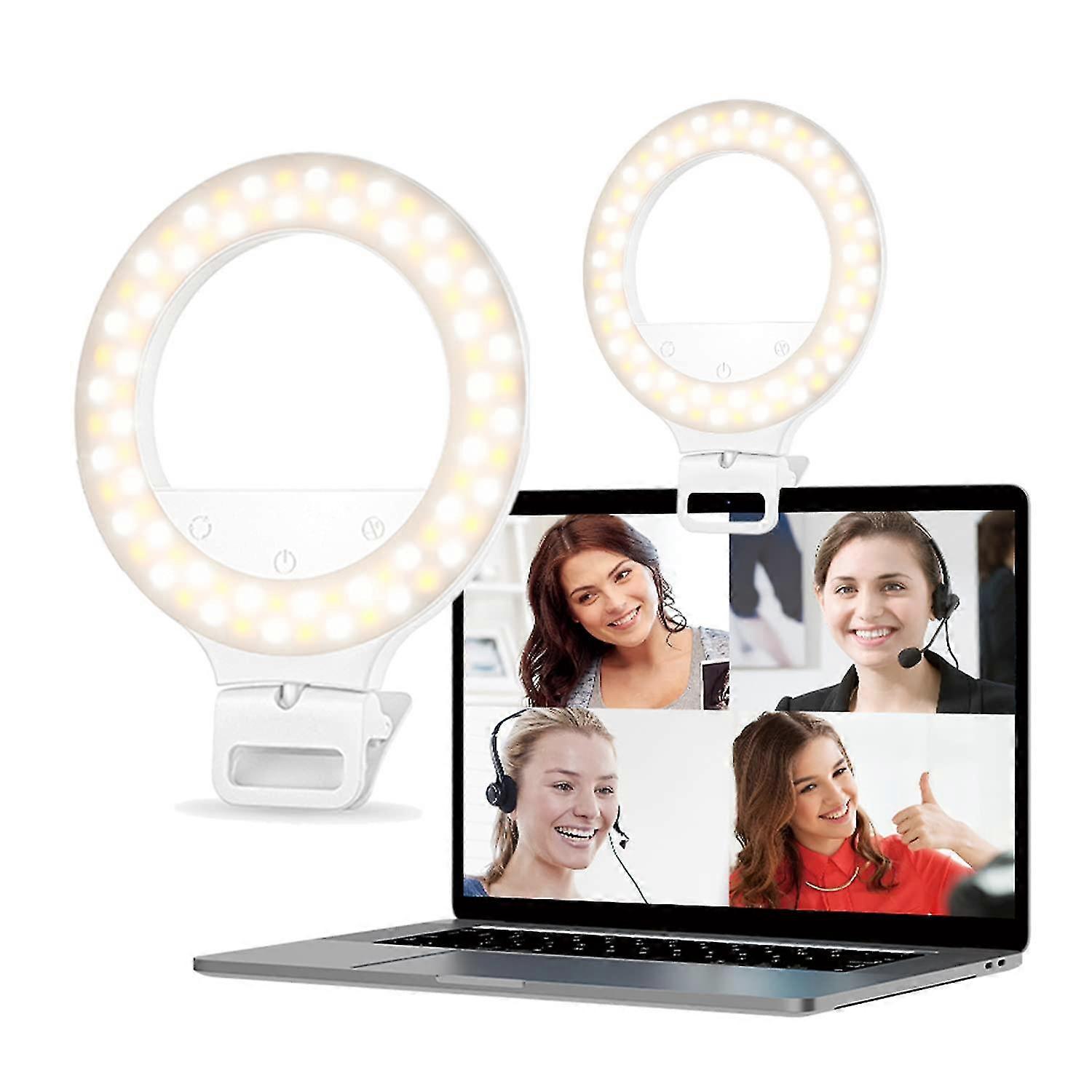 Video Conferencing Light Kit, Monitoring Light Rings, Remote Work, Remote Learning, Zoom, Call Light, Auto Play And Live Stream, Computers, Laptops, V