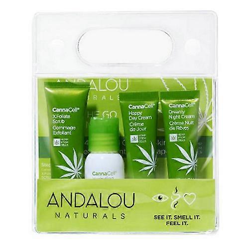 Andalou Naturals On The Go Essentials روتين CannaCell المعزز ، 4 عدد