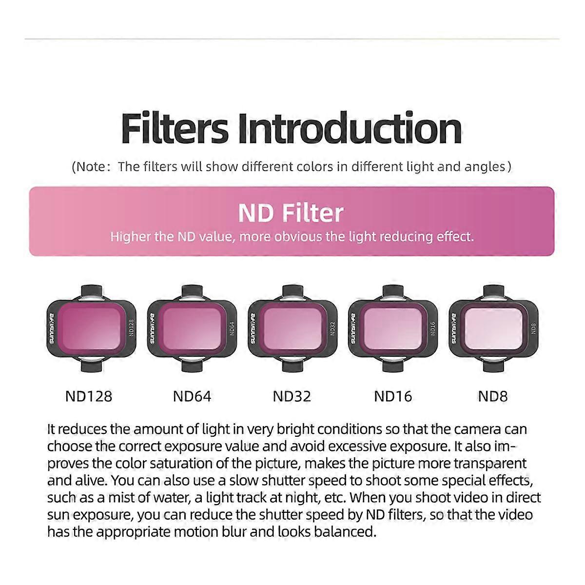 MCUV+ND8+ND16+ND32 Filter Drone Filter for AVATA 2 Filter Crossfilter Filter Accessories