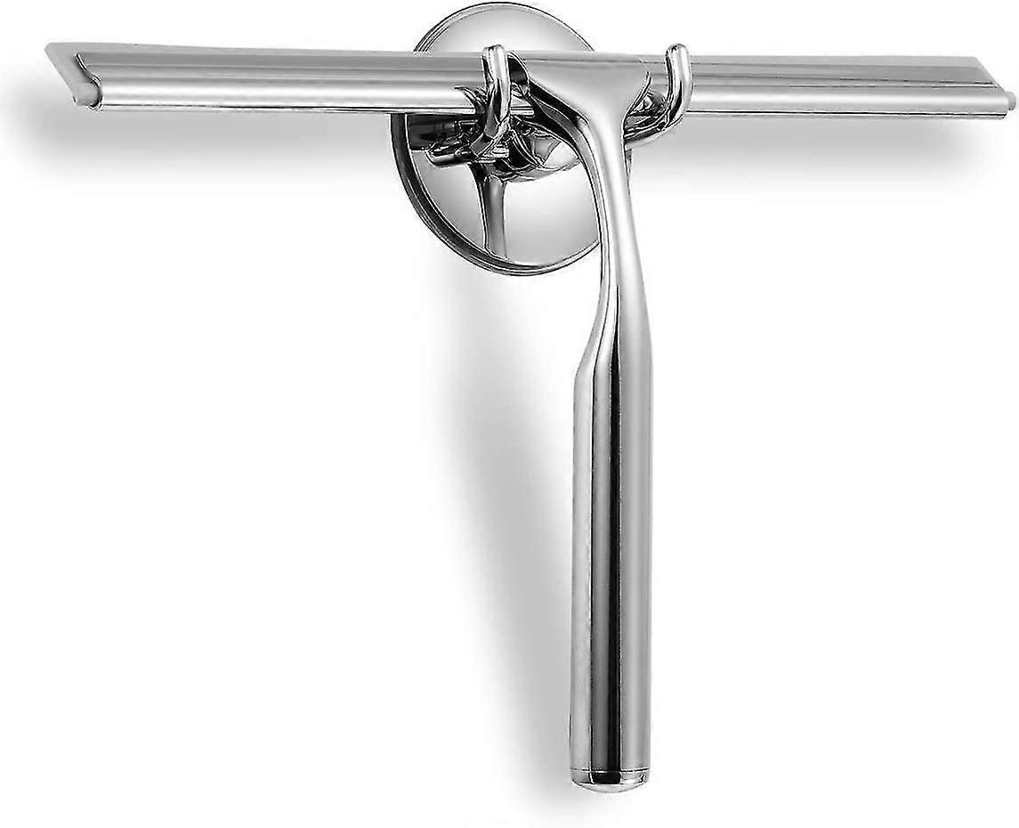 Shower,Window Squeegee,Wiper with Strong Suction Hook,25cm-Chrome