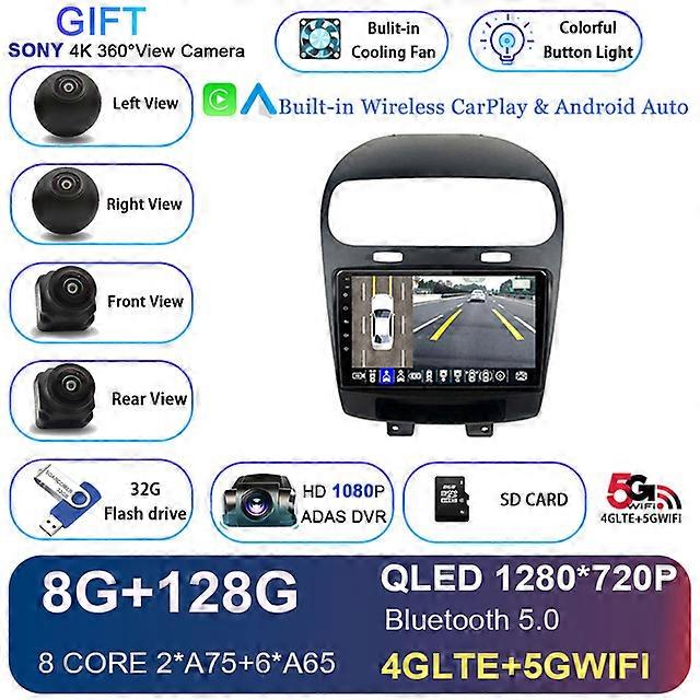 9" Android 12 pentru Dodge Journey Fiat Leap 2012-2020 Freemont 2 din 2 din masina Multimedia Video Audio GPS Navigation Player