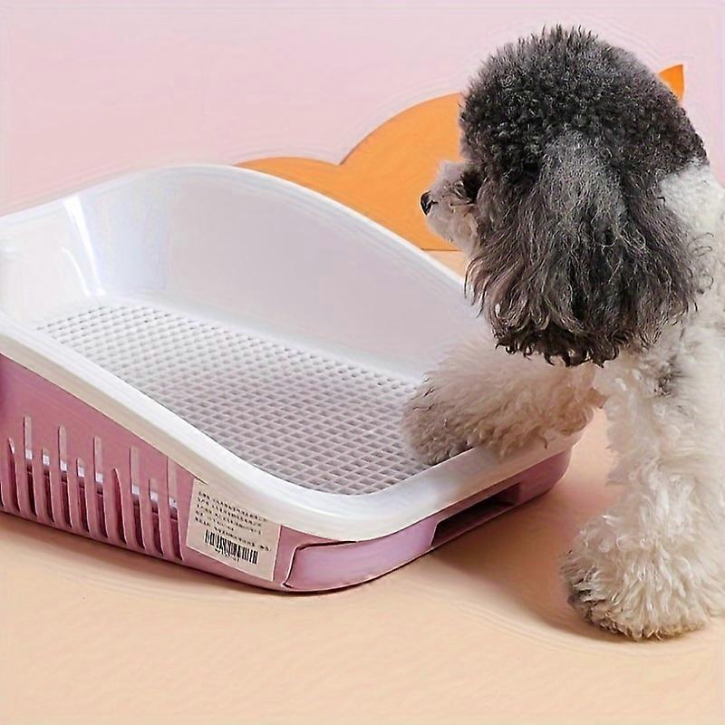 1pc, Deluxe Pet Potty Station - Elevated Grid, Easy Clean, Odor-Resistant, Space-Saving, Indoor Training Tray for Small to Medium Dogs - Perfect for P