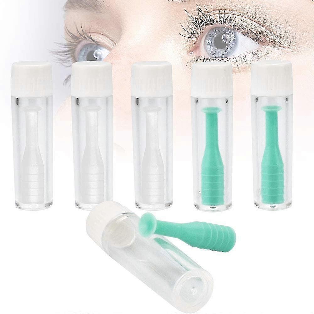 6 contact lens suction cups with protective case, silicone hard lens suction cups