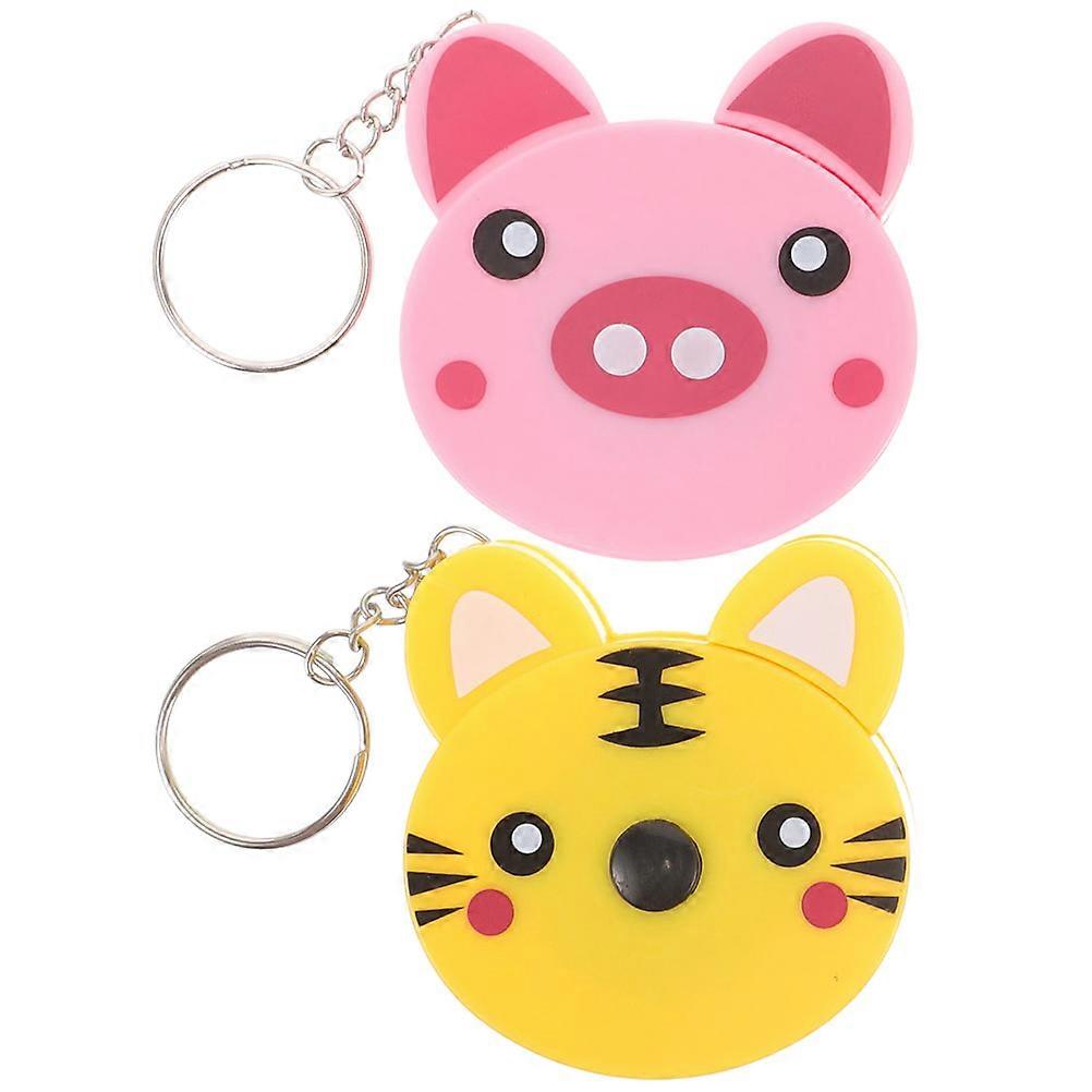 2pcs Tape Measure Pendant Pocket Tape Measure Retractable Tape Measure Accessory
