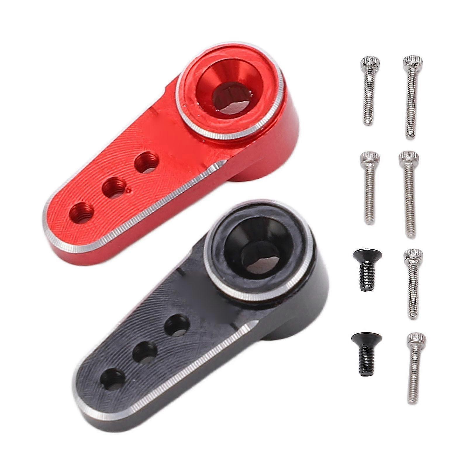 15T RC Metal Servo Horn Arm Set compatible with AXIAL SCX24 124 RC Car - Red Black