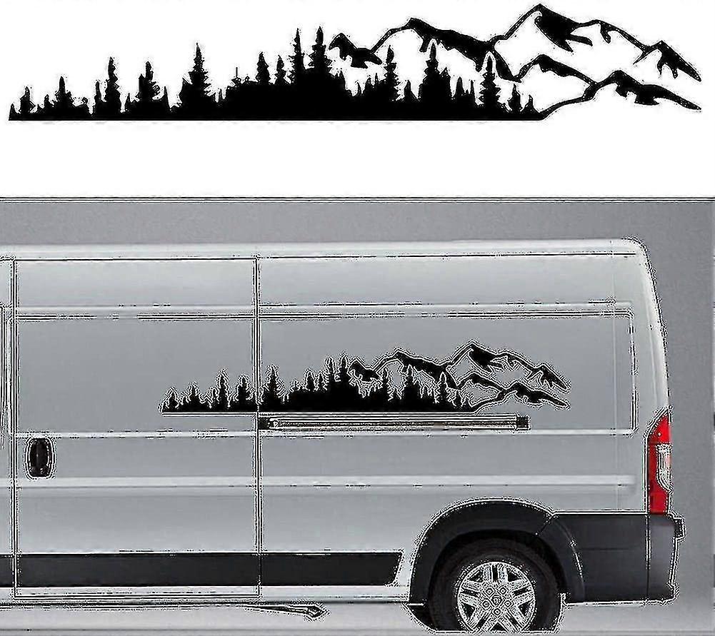 2pcs Car Sticker Mountain Forest Vinyl Car Sticker Truck Window Bumper ...