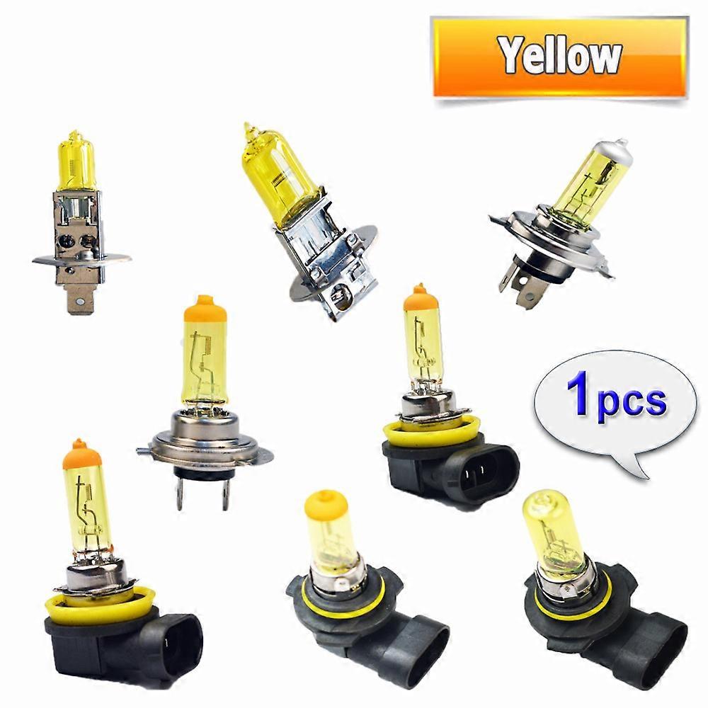 1 stk gul H1 H3 H4 H7 H8 H11 9005 9006 halogenpære 12V 55W 3000K kvartsglas Xenon billygte automatisk lampe
