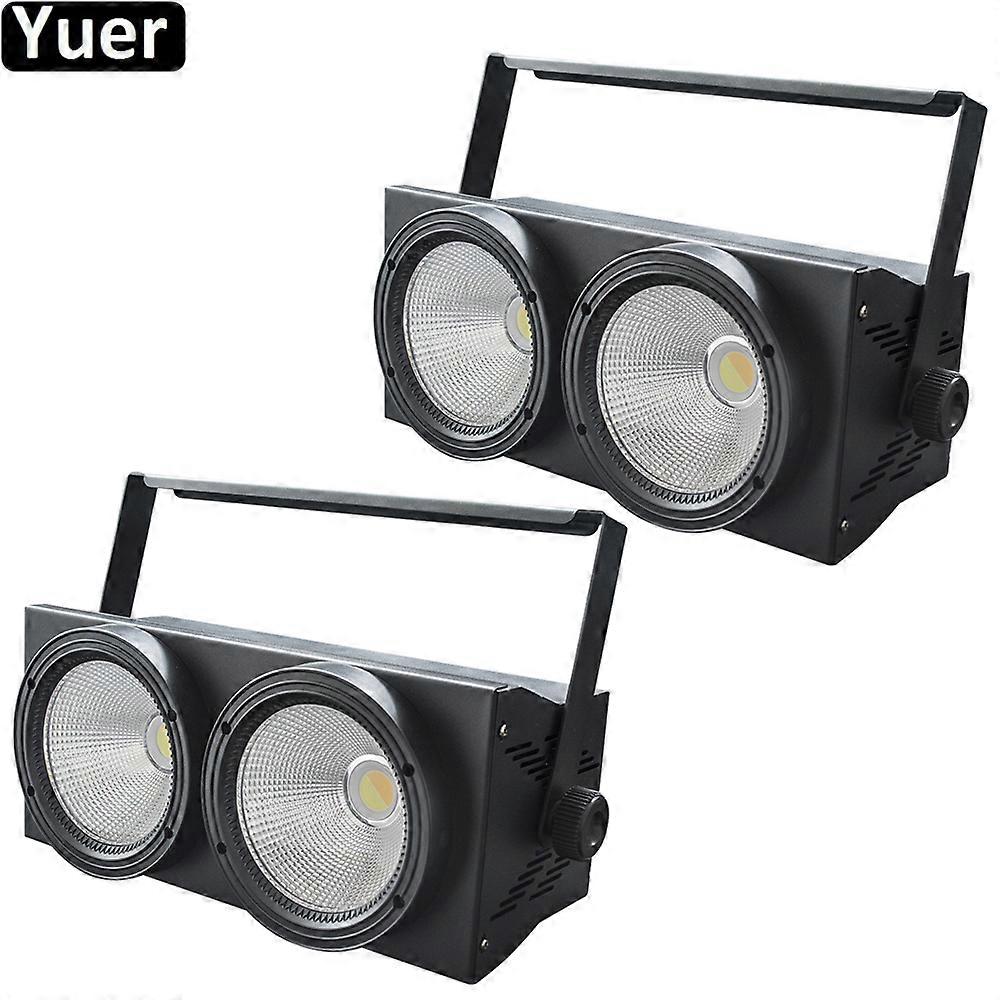 2 Teile / Los 2Eyes 2x100W COB Warmweiß + Kaltweiß 2IN1 LED LED Scheinwerfer DMX LED COB 200W LED Stroboskop DJ Licht Wash Bühne Effekte